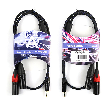 AuraSonics J35Y2XM-1 ����� Y-������ jack 3.5 -> 2 x XLR, 1�