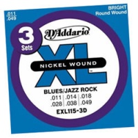 D'Addario EXL115/3D - ������ ���  �� .���., Blues/Jazz Rock, ������, 11-49, 3 ���������