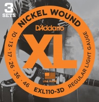 D'Addario EXL110/3D - ������ ��� �� .��� Regular Light, ������, 10-46, 3 ���������