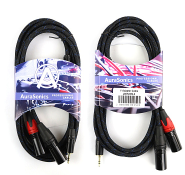 AuraSonics J35Y2XM-3 ����� Y-������ jack 3.5 -> 2 x XLR, 3�