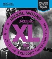 D'Addario EXL120BT - ������ ���  �������������, Super Light, 9-40, ������