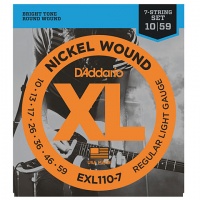 D'Addario EXL110-7 - ������ ��� 7-�������� �������������, Regular Light, ������, 10-59