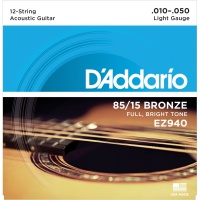 D'Addario EZ940 - ������ ��� �����. ������, 12 �����, ������ 85/15, Light 10-50