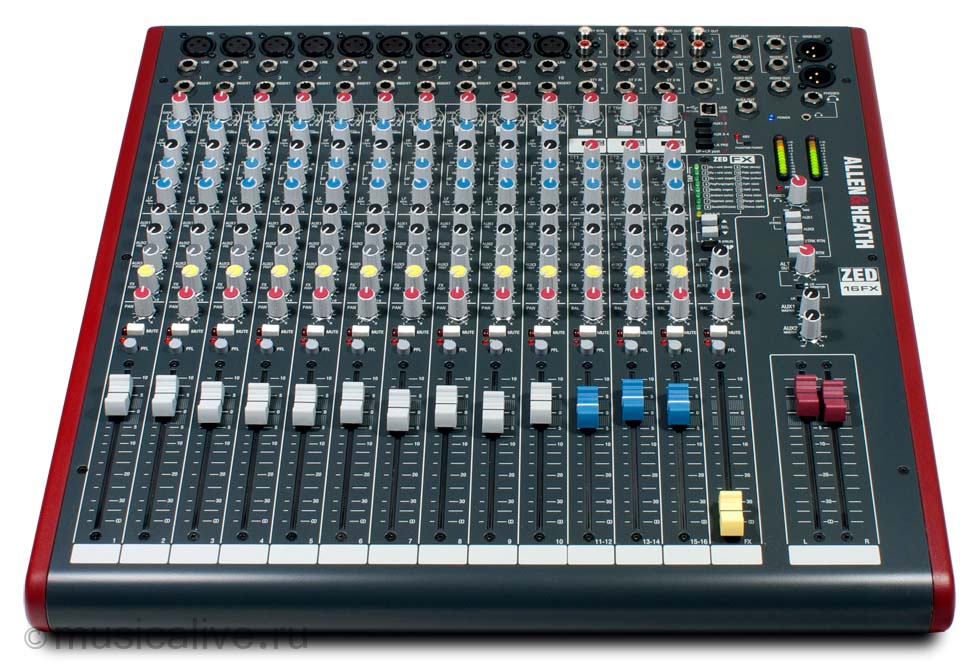 ALLEN&HEATH ZED16FX ��������� ����� 10 ����, 3 ������, USB ���������, ��������� �������� 