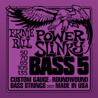 ERNIE BALL 2821 (50-135) ������ ��� 5-�������� ���-������ Nickel Wound Bass Power Slinky 5 (50-70-85