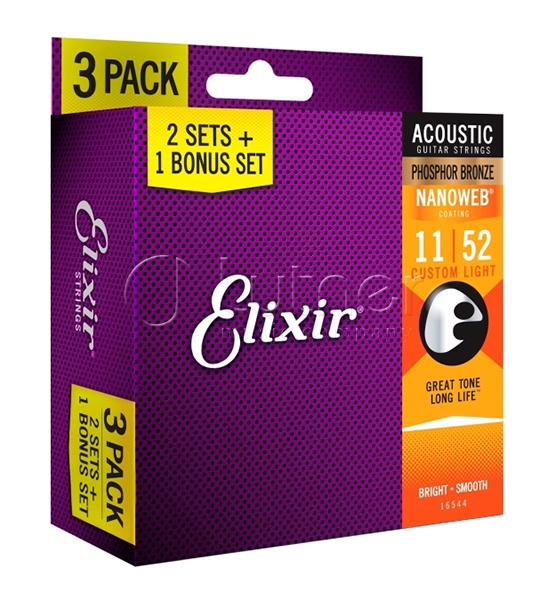 Elixir 16544 NANOWEB ������ ��� ������������ ������, Custom Light, ����. ������, 11-52