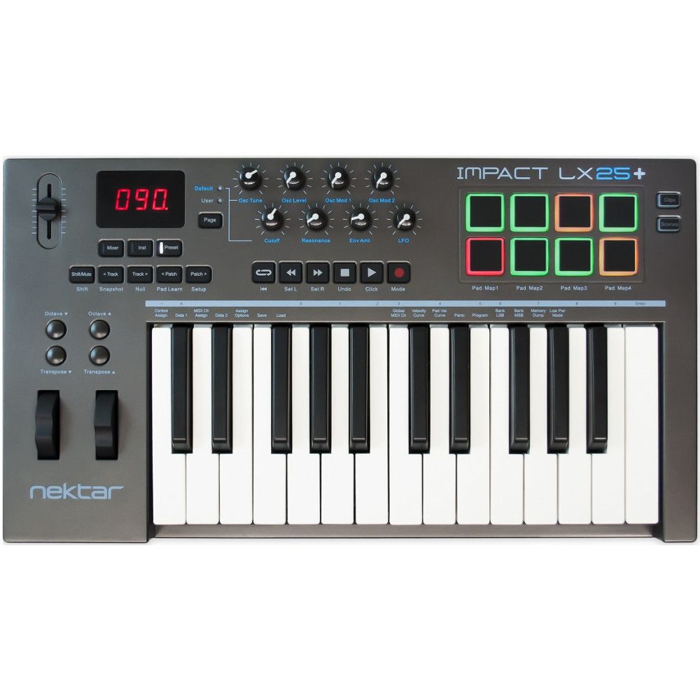 Nektar Impact LX 25+ USB MIDI ����������, 25 ������, ���������� � Mac/ PC/ iPad/ �� Bitwig 8-Trac