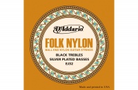D'Addario EJ32 - ������ ��� �����. ���, ���� Silver/Black Nylon, Ball end.