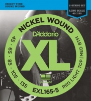 D'ADDARIO EXL165-5 ������ ��� 5�� �������� ���-������, ������, Long Scale, 45-135