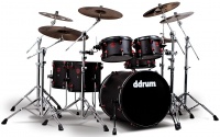 Ddrum HYBRID 6 BLK RED -  .  (4 ), 6 ., . 