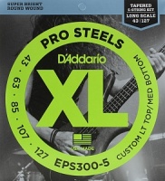D'Addario EPS300-5 ProSteels    5- -, Lt top/Med bottom, 43-127